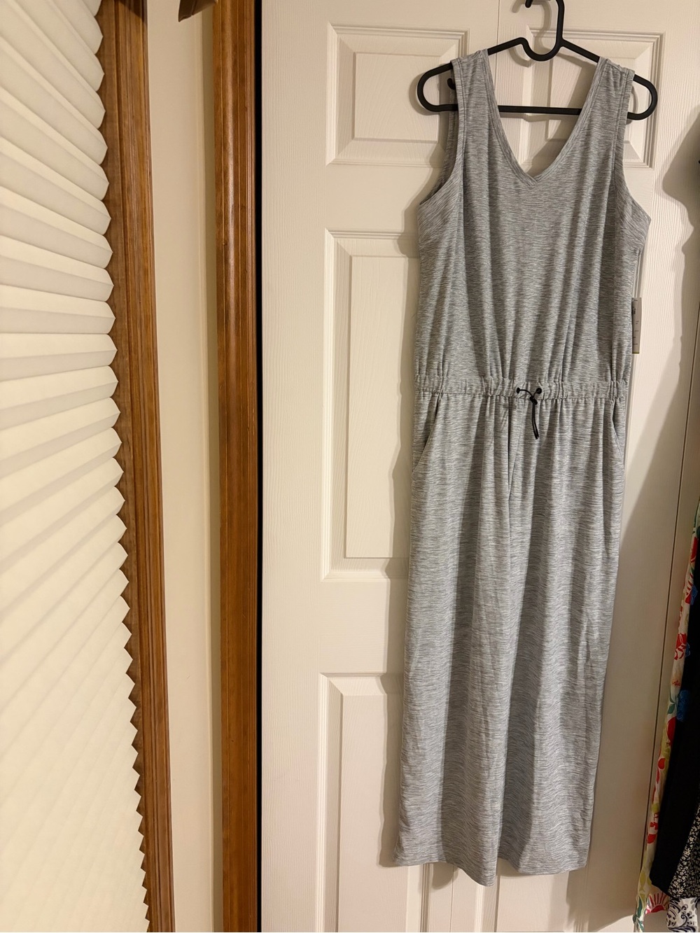 NWT Old Navy Light Gray Sleeveless Drawstring pant one piece romper